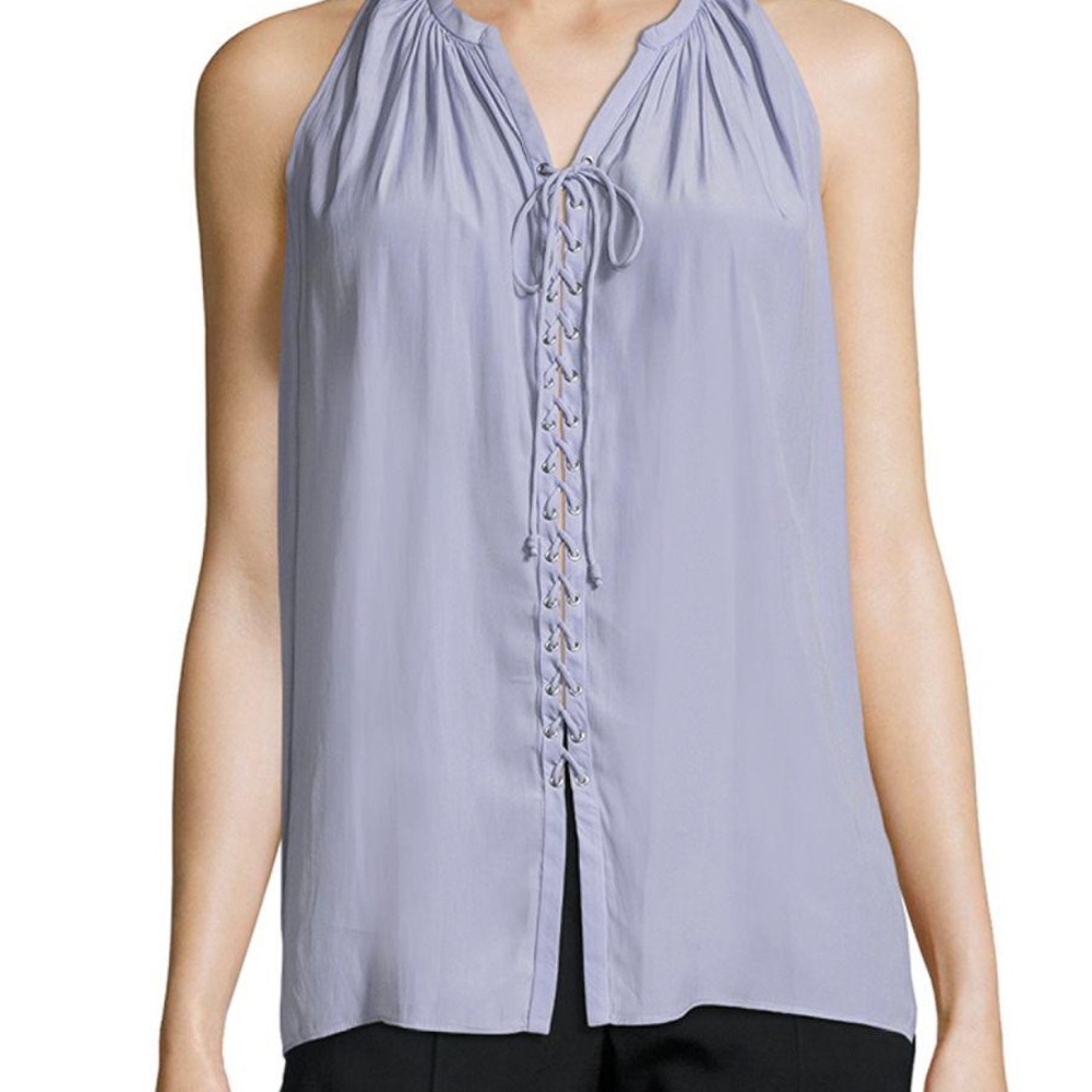 NWT White Ramy Brook Patty Sleeveless Top, Blouse, Tank - Size Large Orig $325